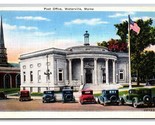 Post Office Waterville Maine ME Linen Postcard T21 - £1.66 GBP