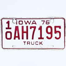 1976 United States Iowa Buchanan County Truck License Plate 10 AH7195 - £13.15 GBP