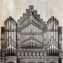 Centennial Organ 1876 Worlds Fair Philadelphia Expo Victorian Woodcut DWAA3A - £52.31 GBP