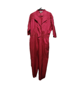 Vintage 70s Joan Walters Dark Pink Lightweight Jumpsuit Romper Womens Si... - $89.73 CAD
