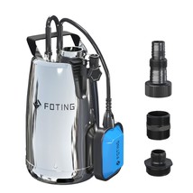 1 Hp Stainless Steel Sump Pump, 3434 Gph 31Ft Water Pump With Float Swit... - $148.99