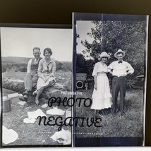 Antique Photo Negatives Two Fun Couples 1920s 30s Two Couples One Picnic - $115.83 MXN