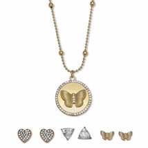 Kendall + Kylie Gold-Plated Crystal Pendant Necklace And Earrings Set - $27.66