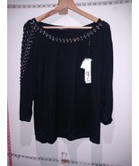 ROMAN  Top  Size 18 Black   Party 3/4 Sleeve  Polyester Express Shipping - £35.49 GBP