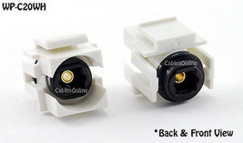 Toslink Audio (SPDIF) Female to Female Keystone Jack Coupler, White - WP... - £8.67 GBP