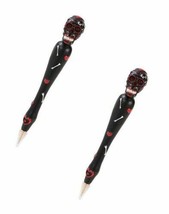 Set Of Two Black Dias De Los Muertos Day Of The Dead Sugar Skull Station... - £15.04 GBP