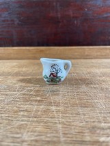 Vintage Miniature Cream Pitcher Ceramic Japan Hand Painted Farm House Scene - $7.84