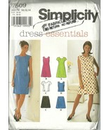 Simplicity Sewing Pattern 7509 Misses Womens Dress Skirt Top Size 10 12 ... - £7.85 GBP