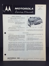Motorola 1956 Plymouth Auto Radio Service Manual Model MoPar 916 - £5.51 GBP