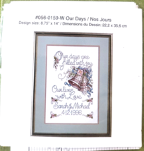 Our Days Janlynn&#39;s Counted Cross Stitch Just a Chart New Open 8.75 x 14&quot;... - $5.93