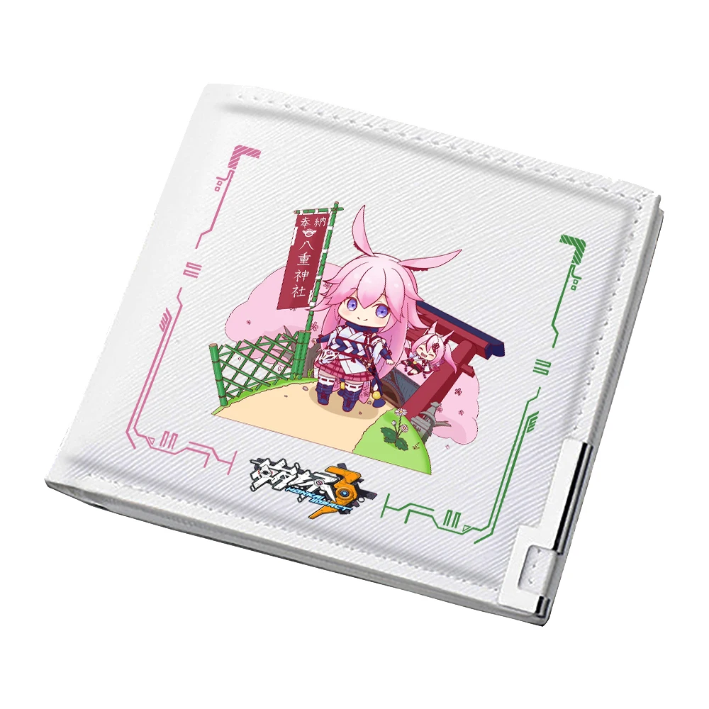 Honkai Impact 3 Kawaii Money Bags Cute ID Card Holder White Short Wallet... - $67.78