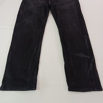 Levi's 505 Straight Regular Fit Men's Black Cotton Blend Jeans Size 36×30 image 8