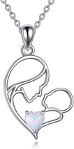 Gift for Women, Sterling Silver Necklace Mother Child/Mother Daughter/Infinity/H - £38.45 GBP