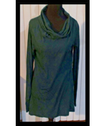 Cuddl Duds Green Softwear Stretch Cowl Neck Top with Thumbholes Size M - €16,97 EUR
