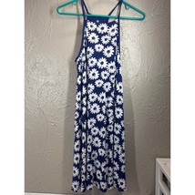 SO Brand Swing Dress White Blue Daisies Daisy Built in Bra Womens Size S... - $371.56 MXN
