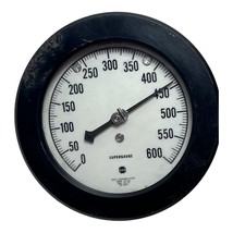 Vintage Supergauge USG  Pressure Gauge - 600 psi #9224 - £23.25 GBP