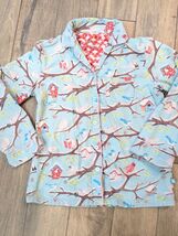 NICK &amp; NORA Birds Pajama Top Size S Christmas Holiday Cardinal birdhouse... - $13.00