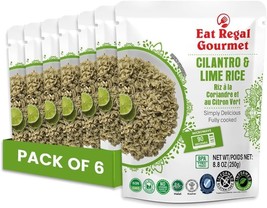 Eat Regal Cilantro &amp; Lime Rice Parboiled Rice Pack of 6, 8.8oz | Side Dish - $261.25 MXN