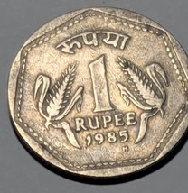 1985 India 1 Rupee  Asoka Lion Standard Circulation Coin - $37.06 MXN