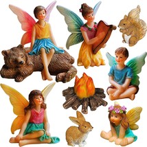 Garden - Miniature Fairies Figs Accessories - Camping Kit Of 9 Pcs - S - £41.55 GBP