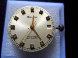 SWISS BULOVA 25J, NICE 27.5mm DIAMOND DIAL, HANDS, STEM, CROWN. PROBLEM ... - £35.20 GBP