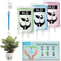 3 Pack Plant Self Watering Spike with Water Storage Bag,Automatic Plant Watering - £15.45 GBP