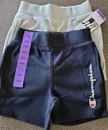 Two (2) Pair Champion™ ~ Youth Size XS (5/6) ~ Navy &amp; Grey Heather Shorts - $42.10 CAD