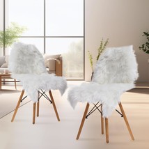 Faux Sheepskin Fur Area Rug White, 2X3 Feet, 2 Pack, Fluffy Soft Fuzzy P... - $49.99