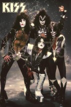 Kiss Band 24 X 36 Inch Glitter Background Custom Poster With Logo Destroyer Era - £36.08 GBP