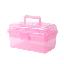 Multipurpose Plastic Storage Container Organizer Box Case With Removable Tray An - £25.15 GBP
