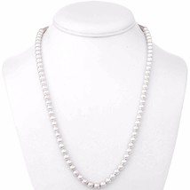 Navajo Sterling Silver Desert Pearls Necklace, 6mm Beads, Extra Long 40&quot; - 60&quot; - £195.35 GBP+