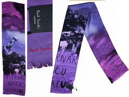 PAUL SMITH Scarf Man 100%n Silk EVEN - 85% PS54 T0P - $103.50