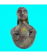 Vtg Peruvian Folk Art Pottery Figurine Chulucanas 10” Black Multicolor O... - £56.19 GBP