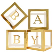 Gold Baby Boxes With Letters For Baby Shower, Baby Shower Decorations For Boys O - £21.96 GBP