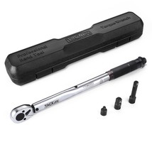 Torque Wrench Calibrated Tacklife w Ext Bar 3/8-inch Drive Click - 10-80 lf-ft - £41.66 GBP
