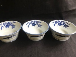 Set of 3 antique Chine rice bowl , marked at bottom, nice design - $59.40