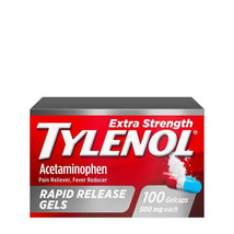 Tylenol Extra Strength Acetaminophen Rapid Release 100 Gelcaps Exp 12/2024 - £11.68 GBP