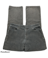 Crazy Horse Womens Corduroy Straight Leg Pants Size 10 Solid Gray Stretc... - $27.93 CAD