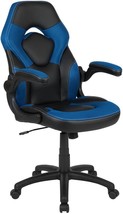 Flash Furniture X10 High-Back Leathersoft Racing Style Gaming Chair, Blue/Black - £122.45 GBP