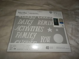 New Martha Stewart Adhesive Stencils Weekly Daily Chore Chart 40 Design Calendar - £10.19 GBP