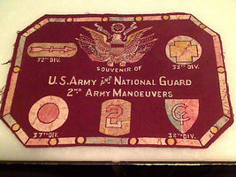 1941/2 US 2nd Army And National Guard Manoeuvers Souvenir With Division ... - $50.00
