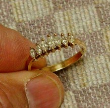 2Kt Marquise Cut VVS1 Diamond 7 Stones Waterfal Band Ring 14K Yellow Gold... - £108.18 GBP