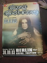 Ozzy Osbourne Poster Black Sabbath HIM Berlin Arena Treptow Osborne - $181.03