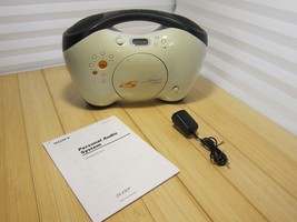 Sony ZS-X3CP CD-R Rw MP3 Am Fm Portable Boombox Audio System With Printed Manual - £55.22 GBP