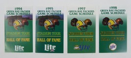 Green Bay Packers 1990s Football Pocket Schedules Lot of 4 - $14.84