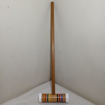 Vintage Forster Wood Croquet Mallet With Rubber Ends - 25&quot; Long - Replac... - $12.95