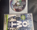 LOT OF 2 Xbox 360: COD BLACK OPS [GAME ONLY] +ARMY OF TWO [ COMPLETE] - £7.77 GBP