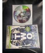 LOT OF 2 Xbox 360: COD BLACK OPS [GAME ONLY] +ARMY OF TWO [ COMPLETE] - £7.78 GBP