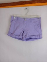 Aeropostale Women&#39;s Lavender Cuffed Chino Booty Shorts Size 4 - £15.18 GBP