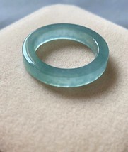 8 1/2 Typa A Sky Blue Jadeite Band Ring Certified Grade A Guatemala Jade Ring - £116.93 GBP